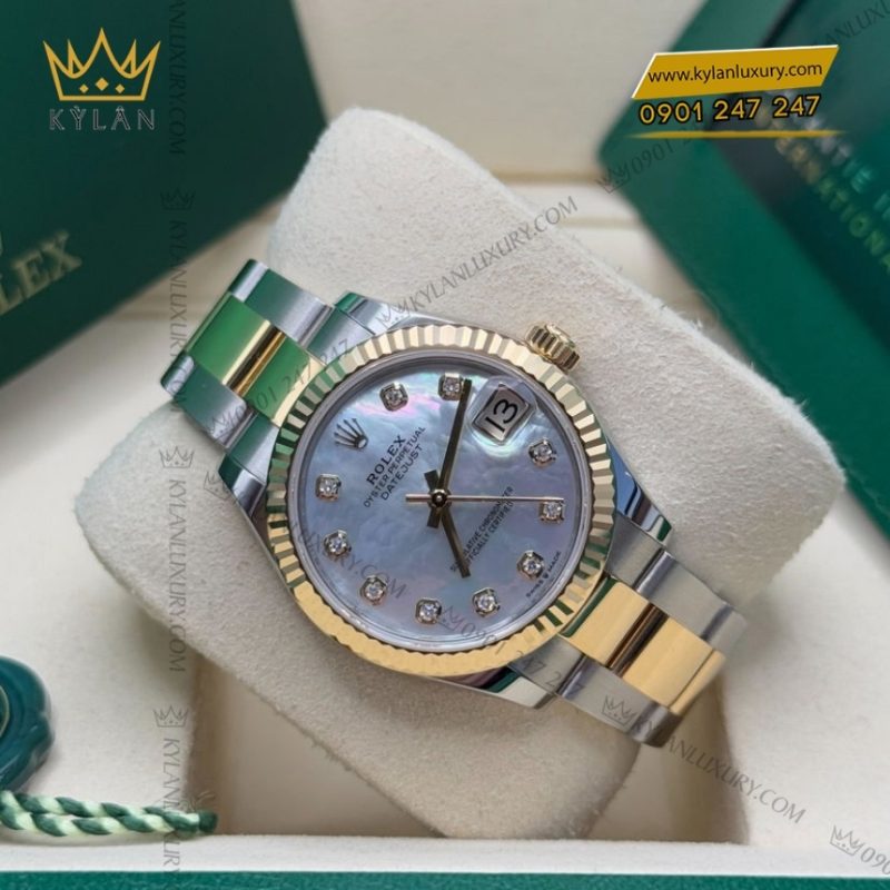 Đồng hồ Rolex Datejust 31 xà cừ đính kim 278273-0027