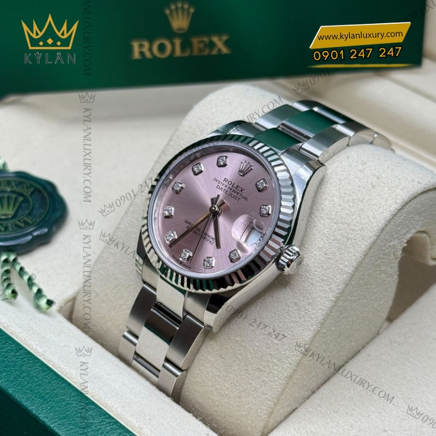 Kỳ Lân Luxury rolex datejust 31 278274 0031 hong kim cuong 8 Đồng hồ Rolex Datejust 31 hồng kim cương 278274-0031