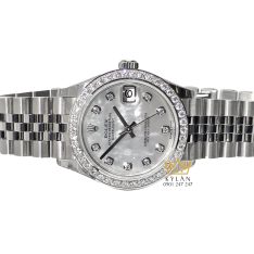 Đồng hồ Rolex Datejust 31 xà cừ custom vành kim tròn 278274-0006