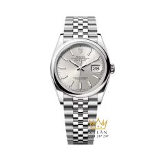 Đồng hồ Rolex Datejust 36 mặt bạc vành trơn 126200-0001