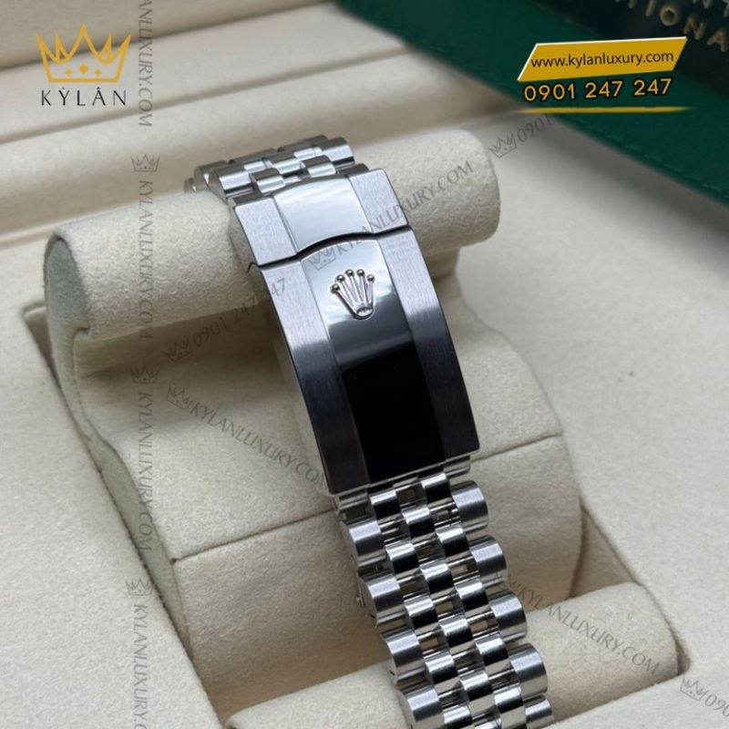 Đồng hồ Rolex Datejust 36 mặt bạc vành trơn 126200-0001