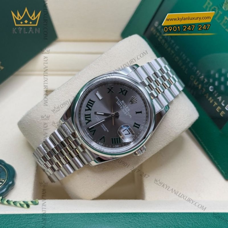 Đồng hồ Rolex Datejust 36 Wimbledon vành trơn 126200-0017