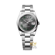 Đồng hồ Rolex Datejust 36 xám La Mã vành trơn 126200-0018