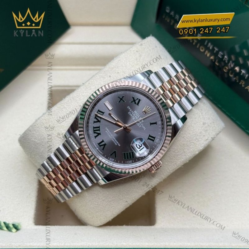 Đồng hồ Rolex Datejust 36 Wimbledon demi vàng hồng 126231-0029
