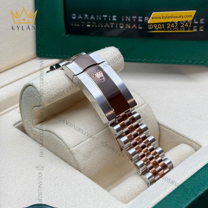 Kỳ Lân Luxury rolex datejust 36 126231 0029 wimbledon 5 Đồng hồ Rolex Datejust 36 Wimbledon demi vàng hồng 126231-0029