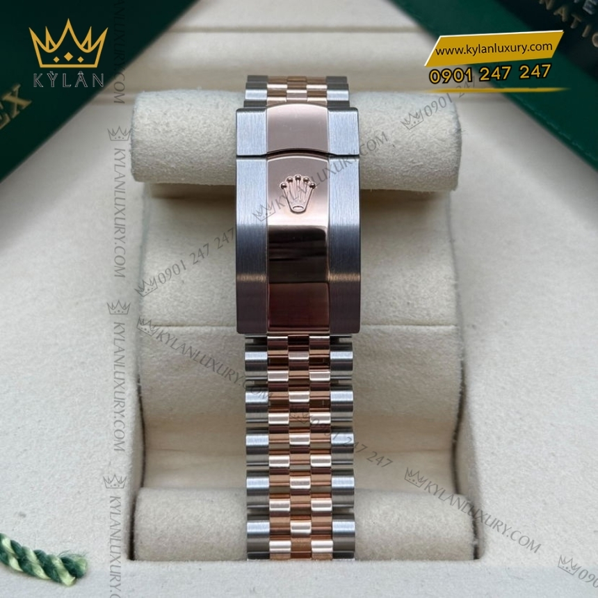 Kỳ Lân Luxury rolex datejust 36 126231 0029 wimbledon 6 Rolex Datejust 36 Wimbledon demi vàng hồng 126231-0029