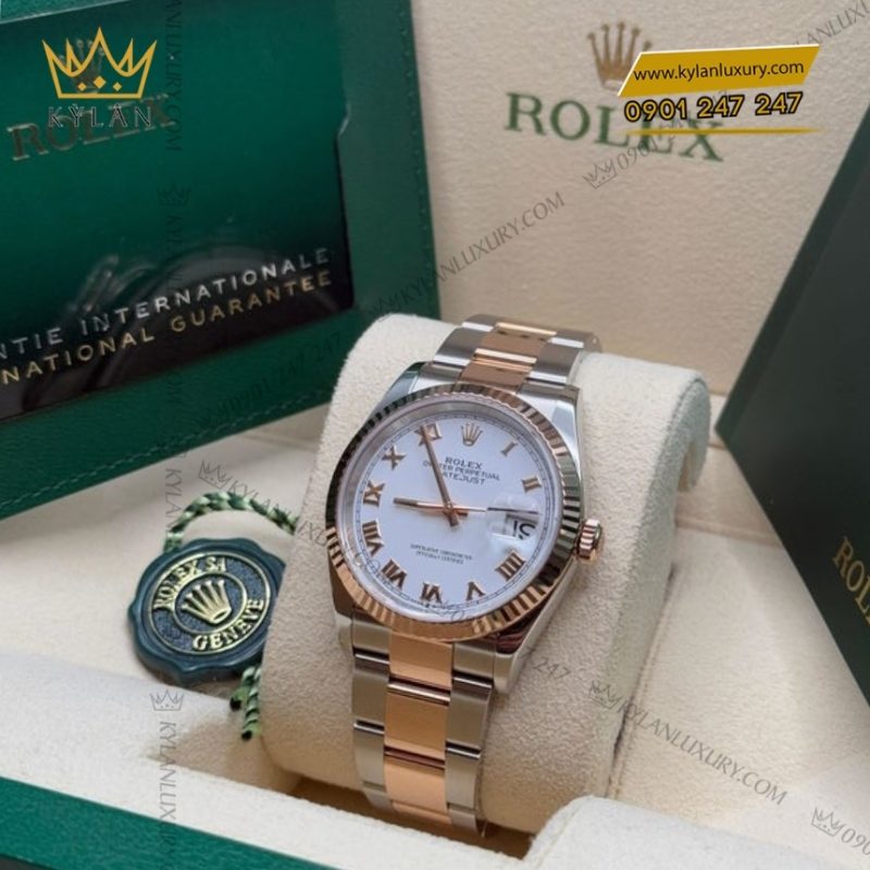 Đồng hồ Rolex Datejust 36 mặt trắng La Mã 126231-0046