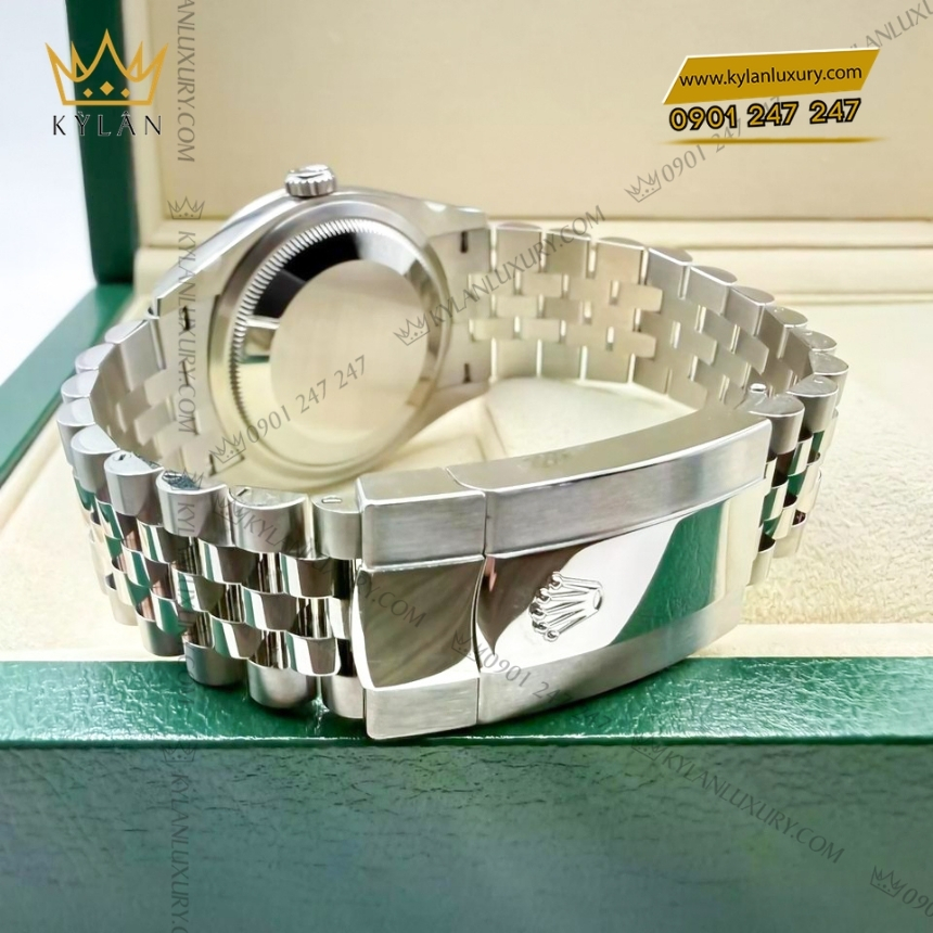 Kỳ Lân Luxury rolex datejust 36 126284rbr 0051 xanh ombre vanh kim 6 Đồng hồ Rolex Datejust 36 xanh ombré dạ quang 126284RBR‑0051