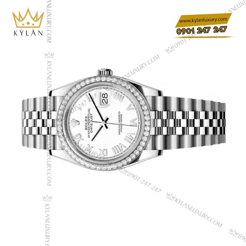 Đồng hồ Rolex Datejust 36 mặt trắng La Mã 126284RBR‑0053