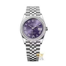 Đồng hồ Rolex Datejust 36 mặt tím vành kim 126284RBR-0055