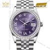 Đồng hồ Rolex Datejust 36 mặt tím vành kim 126284RBR-0055