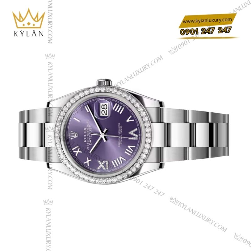 Đồng hồ Rolex Datejust 36 mặt tím vành kim 126284RBR‑0056