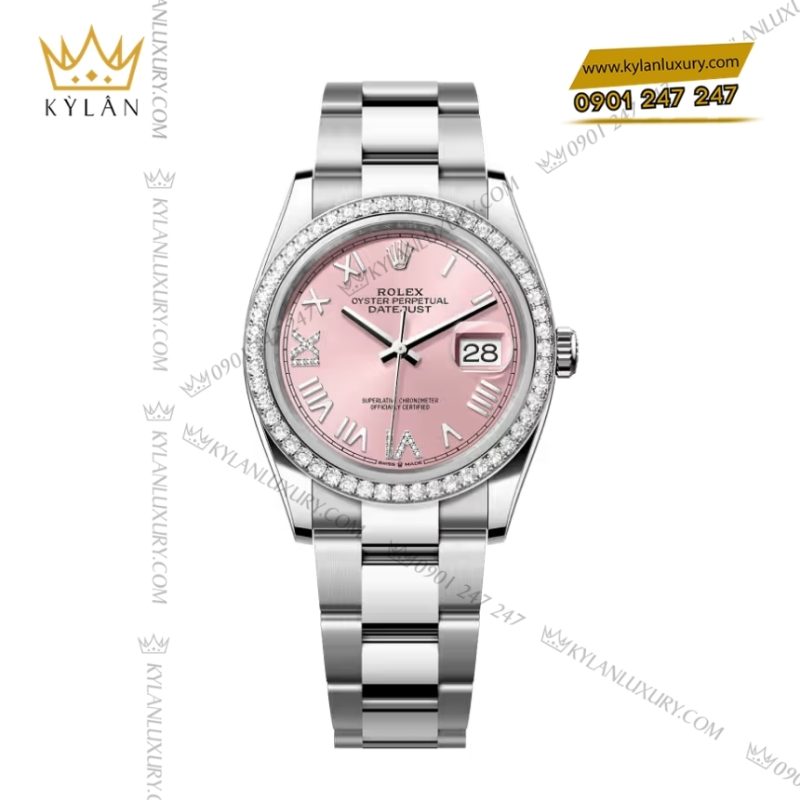 Đồng hồ Rolex Datejust 36 mặt hồng vành kim 126284RBR‑0058