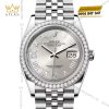 Đồng hồ Rolex Datejust 36 mặt bạc vành kim 126284RBR-0059