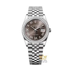 Đồng hồ Rolex Datejust 36 mặt xám đậm vành kim 126284RBR‑0063