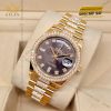 Đồng hồ Rolex Day Date kim cương mặt xám 128348RBR-0007