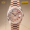 Đồng hồ Rolex Day Date 36 mặt số kim cương, cọc rainbow 128235-0039