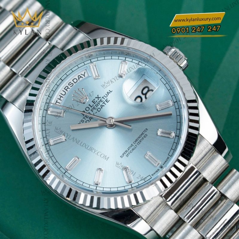 Đồng hồ Rolex Day Date Ice Blue Platinum 128236-0009