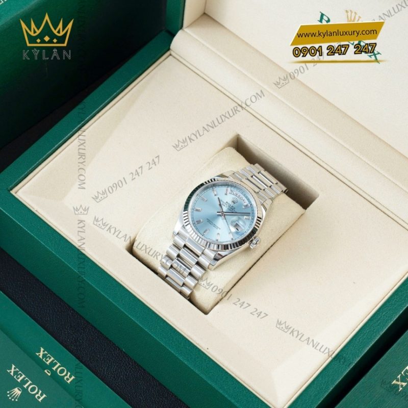 Đồng hồ Rolex Day Date Ice Blue Platinum 128236-0009