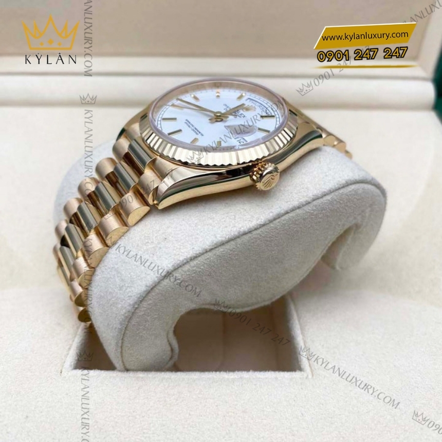 Kỳ Lân Luxury rolex day date 36 128238 0081 mat so trang 3 Đồng hồ Rolex Day Date 36 mặt trắng 128238-0081