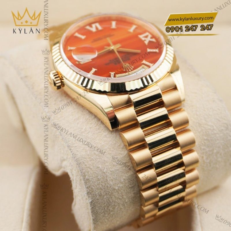 Đồng hồ Rolex Day Date 36 mặt số Carnelian 128238-0088