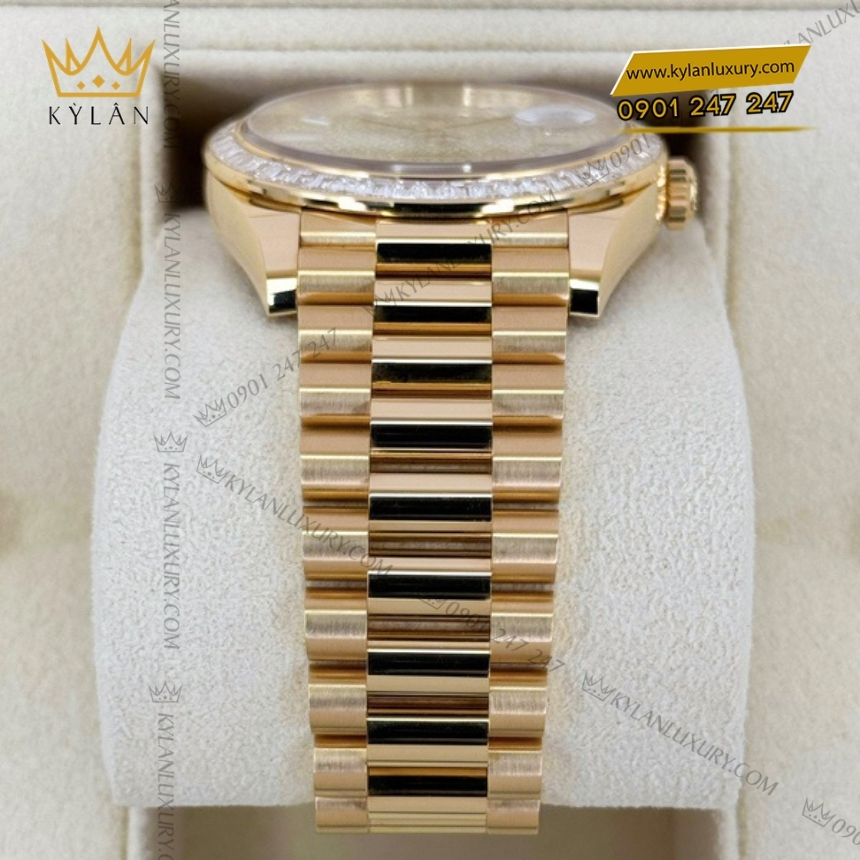 Kỳ Lân Luxury rolex day date 40 228398tbr 0036 kim cuong 5 Đồng hồ Rolex Day Date kim cương 228398TBR-0036