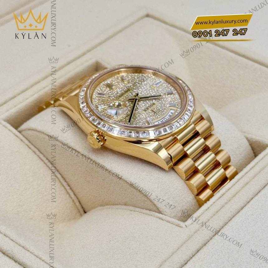 Kỳ Lân Luxury rolex day date 40 228398tbr 0036 kim cuong 6 Đồng hồ Rolex Day Date kim cương 228398TBR-0036