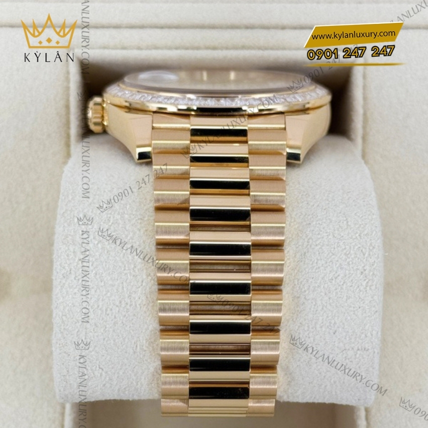 Kỳ Lân Luxury rolex day date 40 228398tbr 0036 kim cuong 8 Đồng hồ Rolex Day Date kim cương 228398TBR-0036
