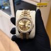 Đồng hồ Rolex Day Date champagne custom vành kim tròn 228238