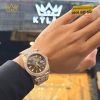 Đồng hồ Rolex Day Date Chocolate custom vành kim tròn 228235