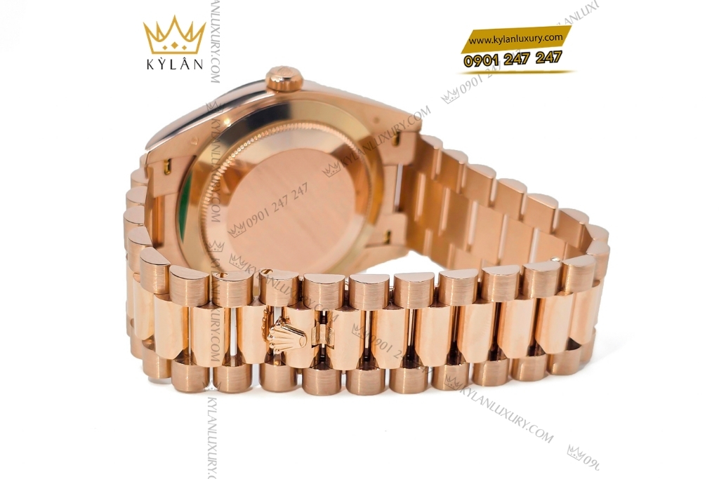 Kỳ Lân Luxury rolex day date chocolate custom vanh kim tron 228235 28 Đồng hồ Rolex Day Date Chocolate custom vành kim tròn 228235