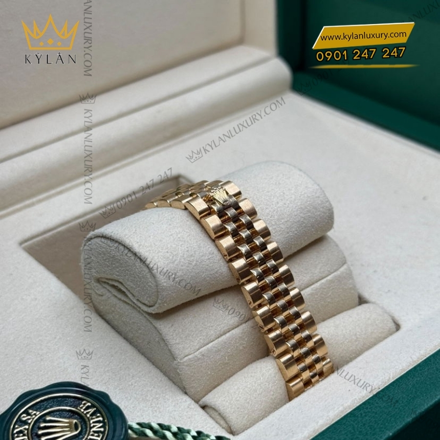 Kỳ Lân Luxury rolex lady datejust 279138rbr 0002 coc kim sao 8 Đồng hồ Rolex Lady Datejust mặt bạc cọc kim sao 279138RBR-0002
