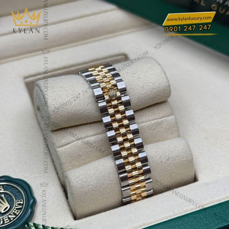 Đồng hồ Rolex Lady Datejust mặt bạc cọc kim cương 279173-0003