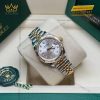 Đồng hồ Rolex Lady Datejust mặt bạc cọc kim cương 279173-0003