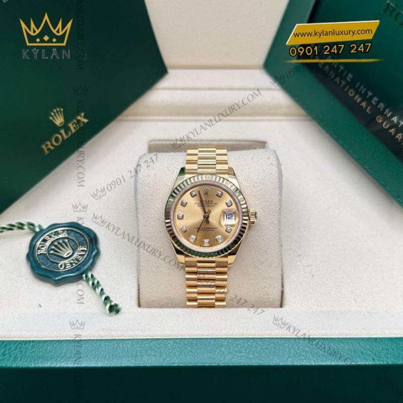 Đồng hồ Rolex Lady Datejust champagne kim cương 279178-0017