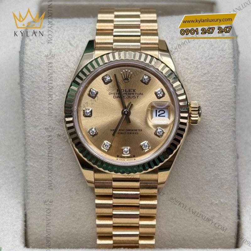 Đồng hồ Rolex Lady Datejust champagne kim cương 279178-0017