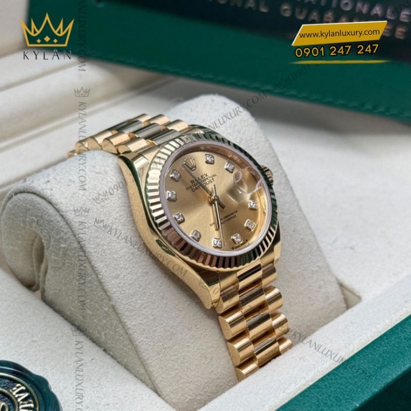 Đồng hồ Rolex Lady Datejust champagne kim cương 279178-0017