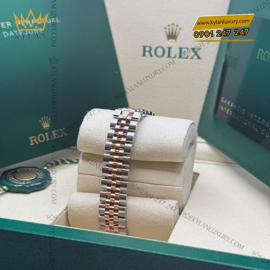 Kỳ Lân Luxury rolex lady datejust 279381rbr 0015 mat so tim 6 Đồng hồ Rolex Lady Datejust mặt số tím 279381RBR-0015