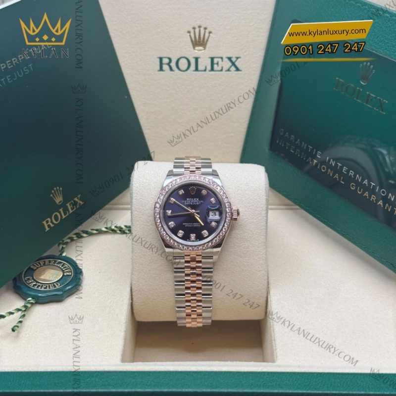 Đồng hồ Rolex Lady Datejust mặt số tím 279381RBR-0015