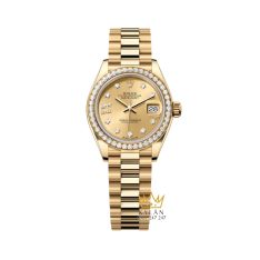 Đồng hồ Rolex Lady Datejust champagne cọc kim sao 279138RBR-0006