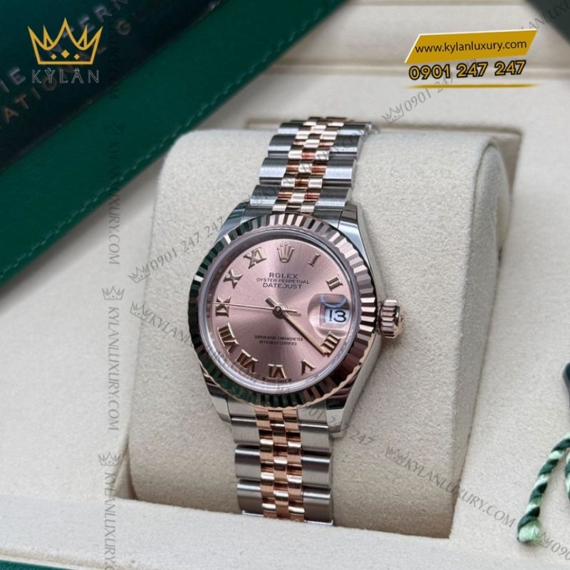 Đồng hồ Rolex Lady Datejust 28 hồng La Mã 279171-0025