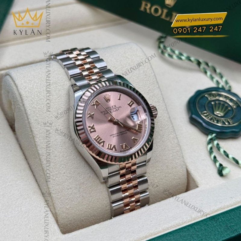 Đồng hồ Rolex Lady Datejust 28 hồng La Mã 279171-0025