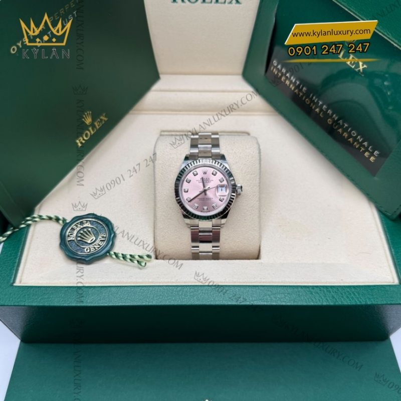 Đồng hồ Rolex Lady Datejust mặt hồng dây oyster 279174-0004