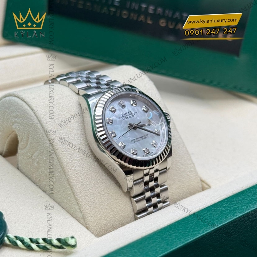 Kỳ Lân Luxury rolex lady datejust 28 279174 0009 xa cu 2 Đồng hồ Rolex Lady Datejust 28 xà cừ 279174-0009