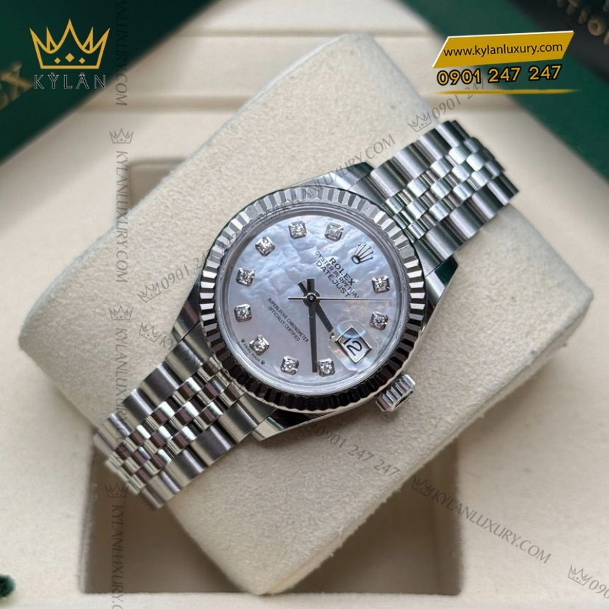 Kỳ Lân Luxury rolex lady datejust 28 279174 0009 xa cu 4 Đồng hồ Rolex Lady Datejust 28 xà cừ 279174-0009