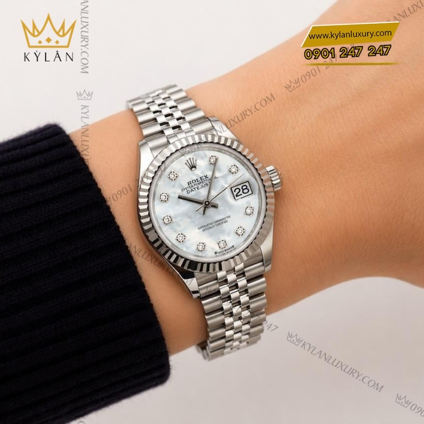 Kỳ Lân Luxury rolex lady datejust 28 279174 0009 xa cu 5 Đồng hồ Rolex Lady Datejust 28 xà cừ 279174-0009