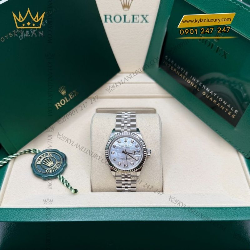 Đồng hồ Rolex Lady Datejust 28 xà cừ 279174-0009