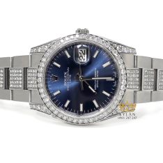 Đồng hồ Rolex Oyster Perpetual Date 34 115200 custom kim cương