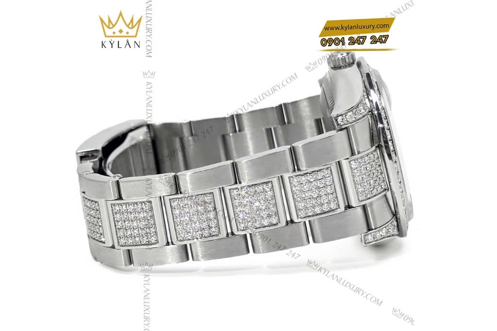 Kỳ Lân Luxury rolex oyster perpetual date 34 115200 custom kim cuong 11 Đồng hồ Rolex Oyster Perpetual Date 34 115200 custom kim cương