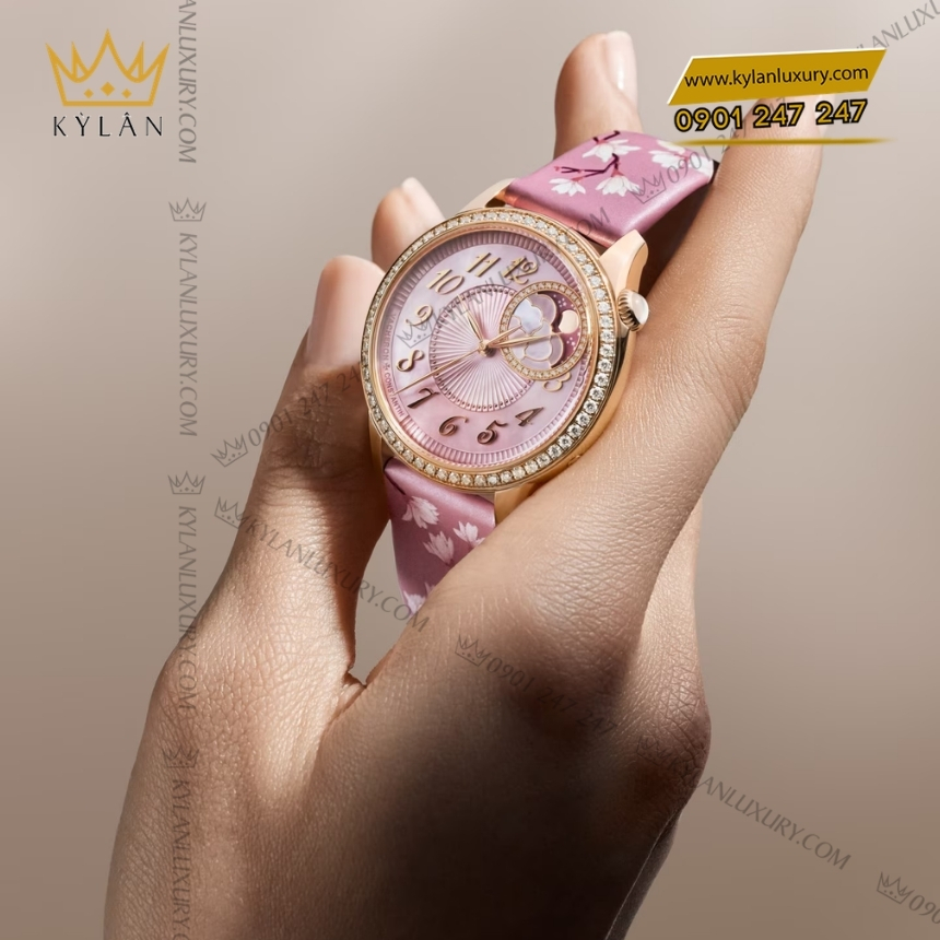 Kỳ Lân Luxury vacheron constantin egerie moon phase spring blossom 8005f 000r h157 5 Đồng hồ Vacheron Constantin Égérie Moon Phase 8005F/000R‑H157